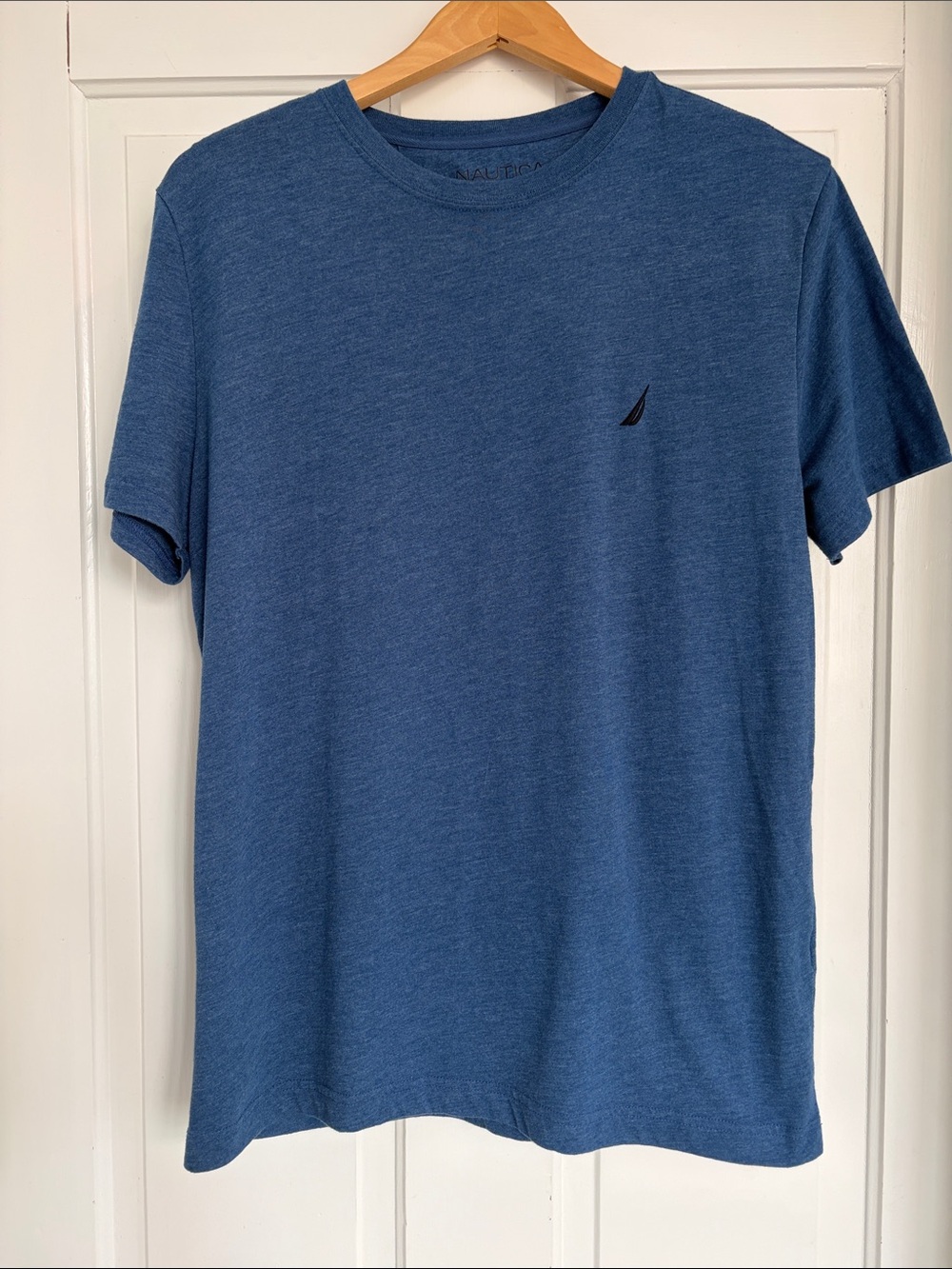 Nautica Heathered Blue Crewneck Short Sleeve Tee Size Men’s Medium